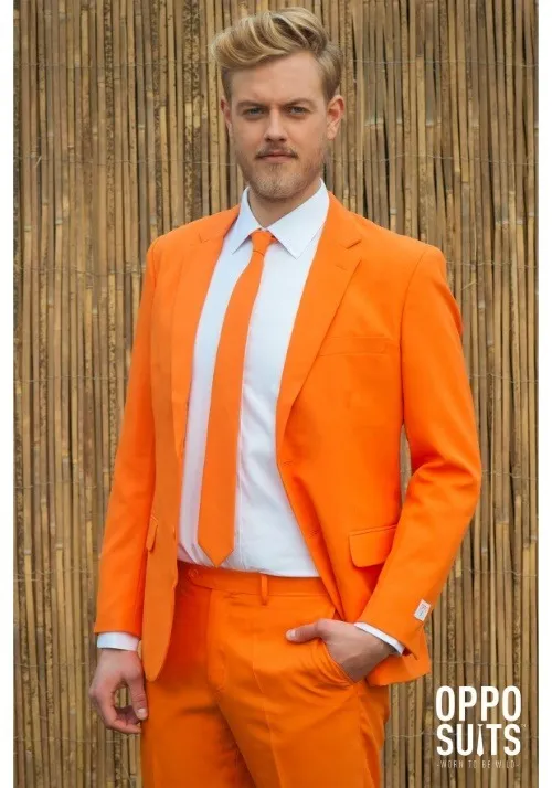 OppoSuits Orange Costume Suit for Men