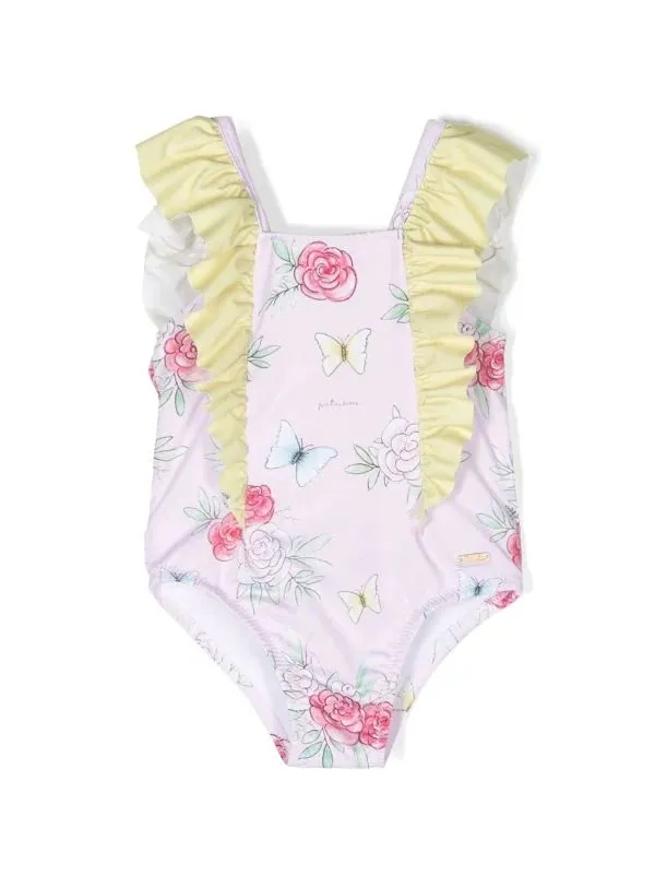 Patachou Swimsuit Floral Pink & Yellow