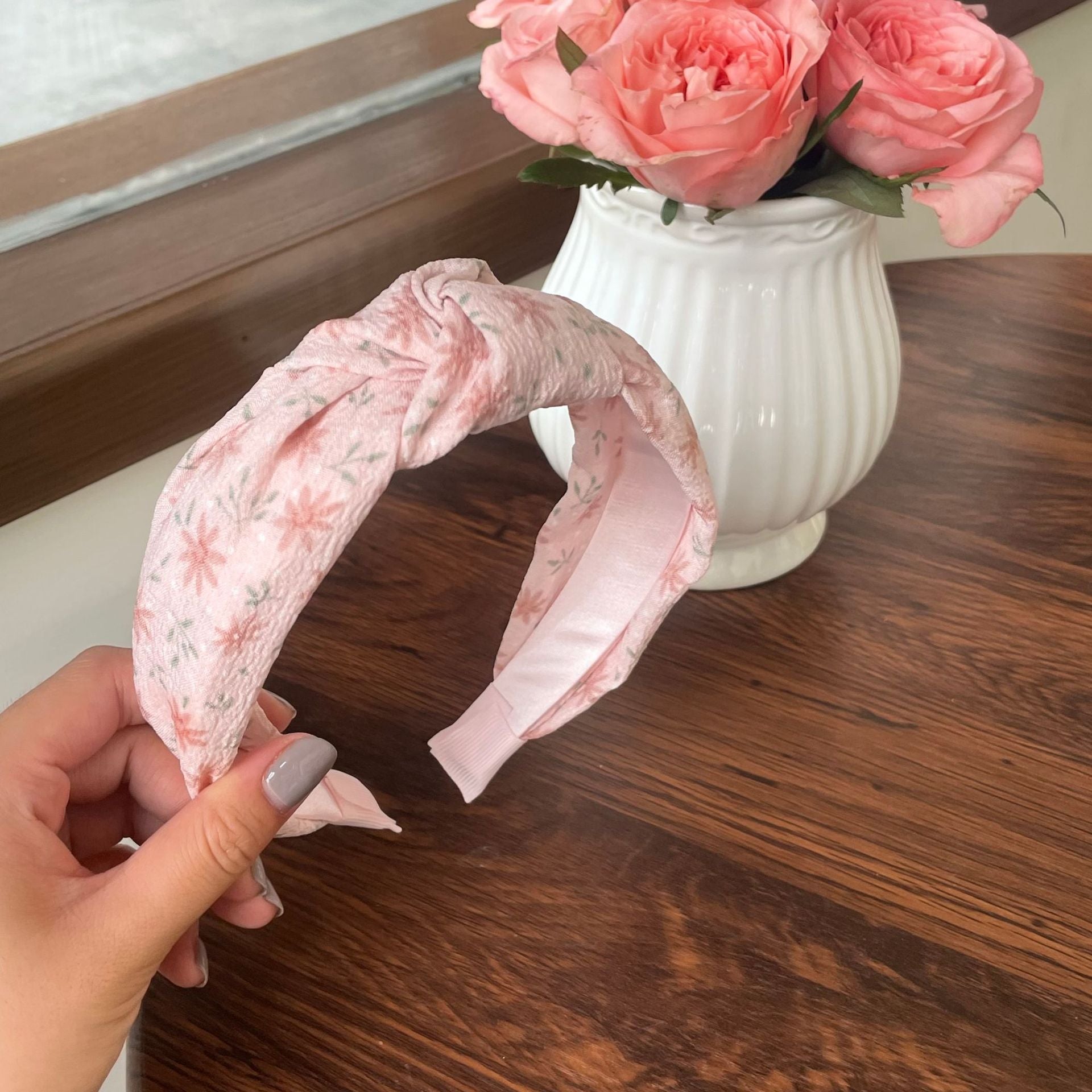 Pink Floral Headbands