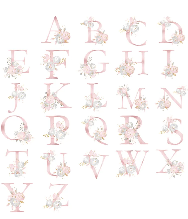 【Pink Floral Letter】Cushion 粉色字母咕套 (**送咕芯)