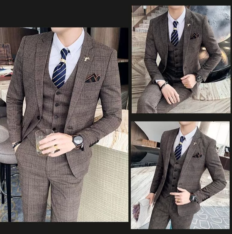 Plaid Three Piece Suit