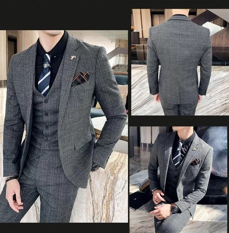 Plaid Three Piece Suit