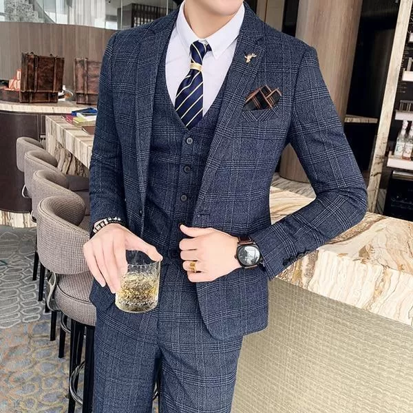 Plaid Three Piece Suit