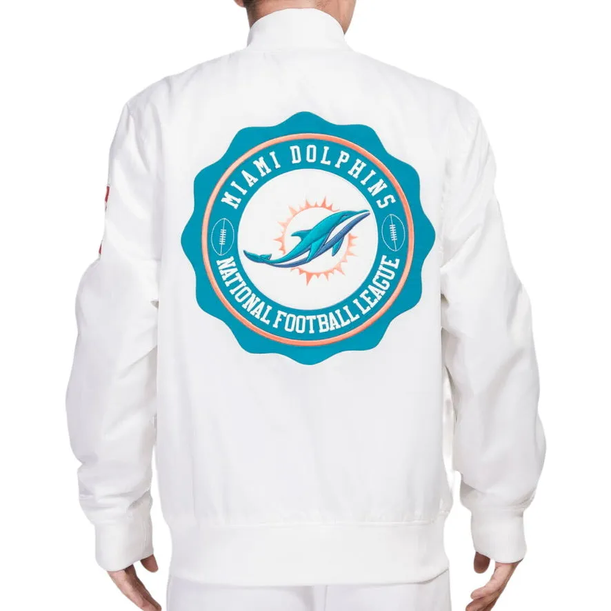 PRO STANDARD: Dolphins Crest Emblem Satin Jacket