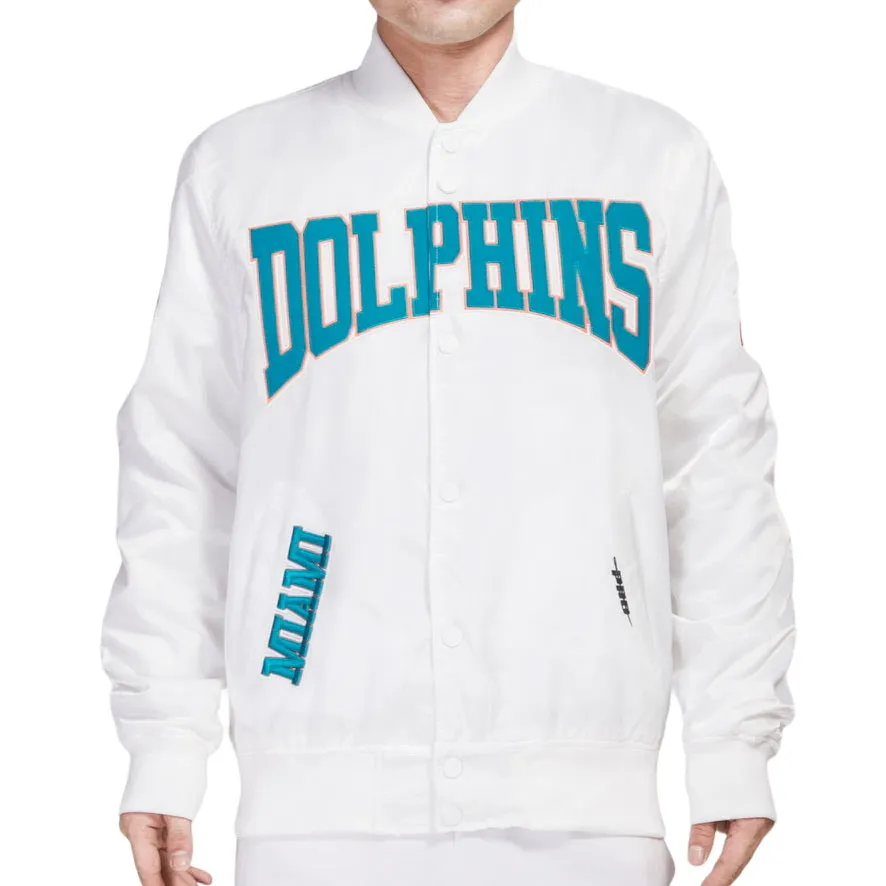 PRO STANDARD: Dolphins Crest Emblem Satin Jacket