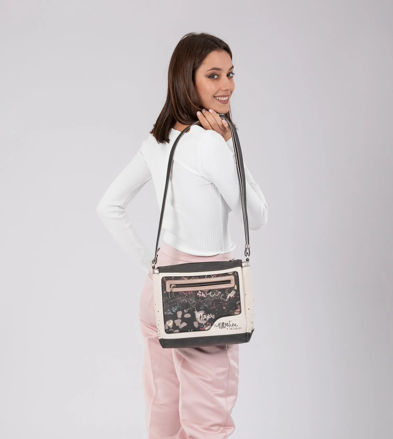 Psicodelic 3-compartment crossbody bag