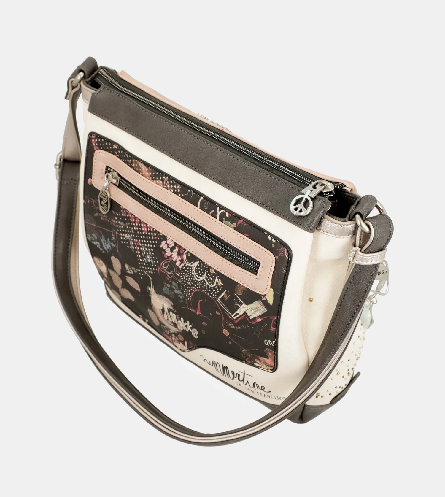 Psicodelic 3-compartment crossbody bag