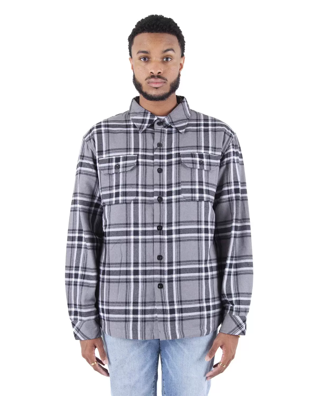 Shaka Wear SHPFJ Men's Plaid Flannel Jacket SKU: SHPFJ