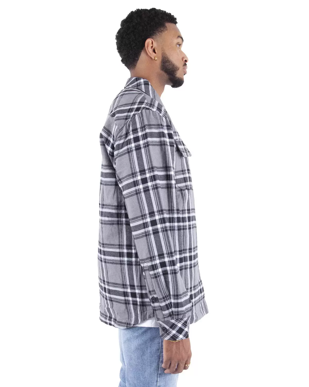 Shaka Wear SHPFJ Men's Plaid Flannel Jacket SKU: SHPFJ