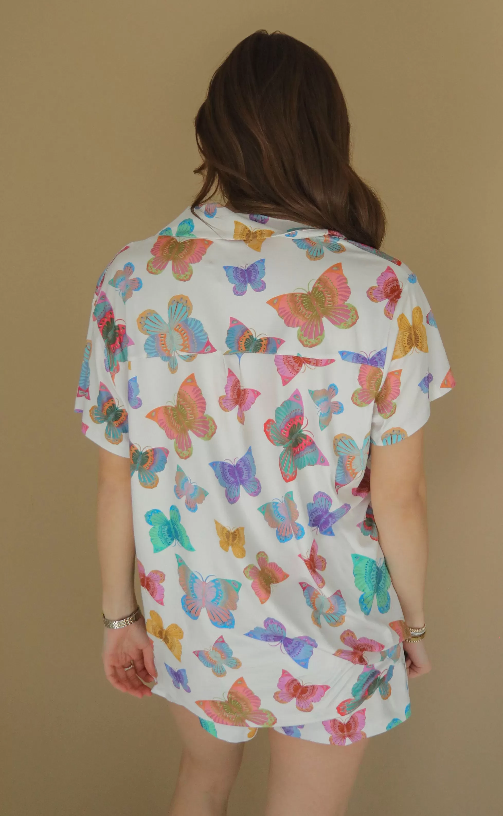 show me your mumu: sunday morning pj set - rainbow butterflies