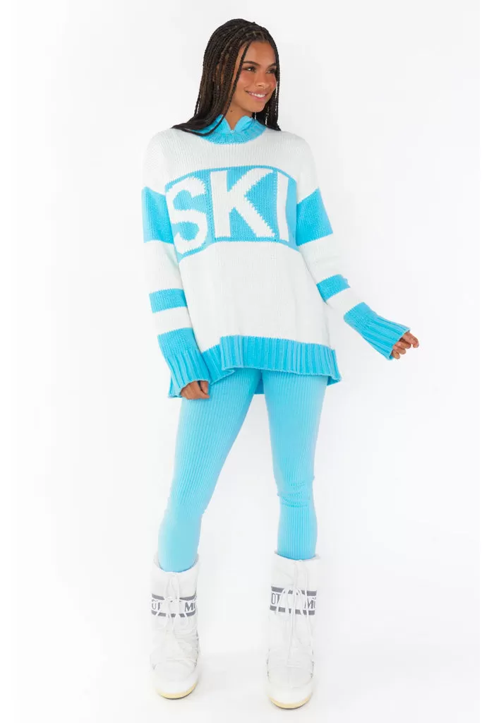 Ski In Sweater-Powder Blue Ski Knit