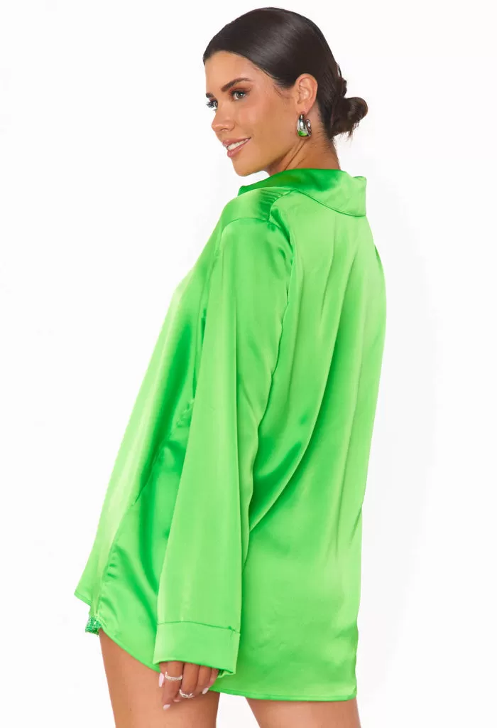 Smith Button Down-Bright Green