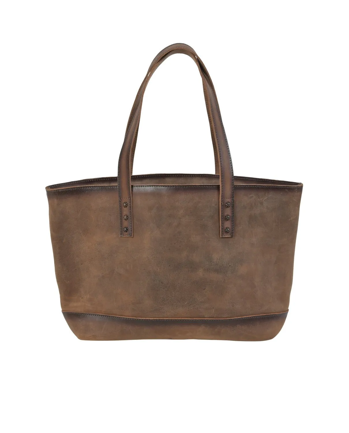 STS Ranchwear Womens Baroness Distressed Brown Leather Tote Bag