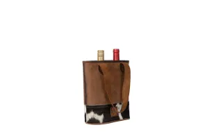 STS Ranchwear Womens Double Wine Tornado/Cowhide Leather Travel Tote Bag