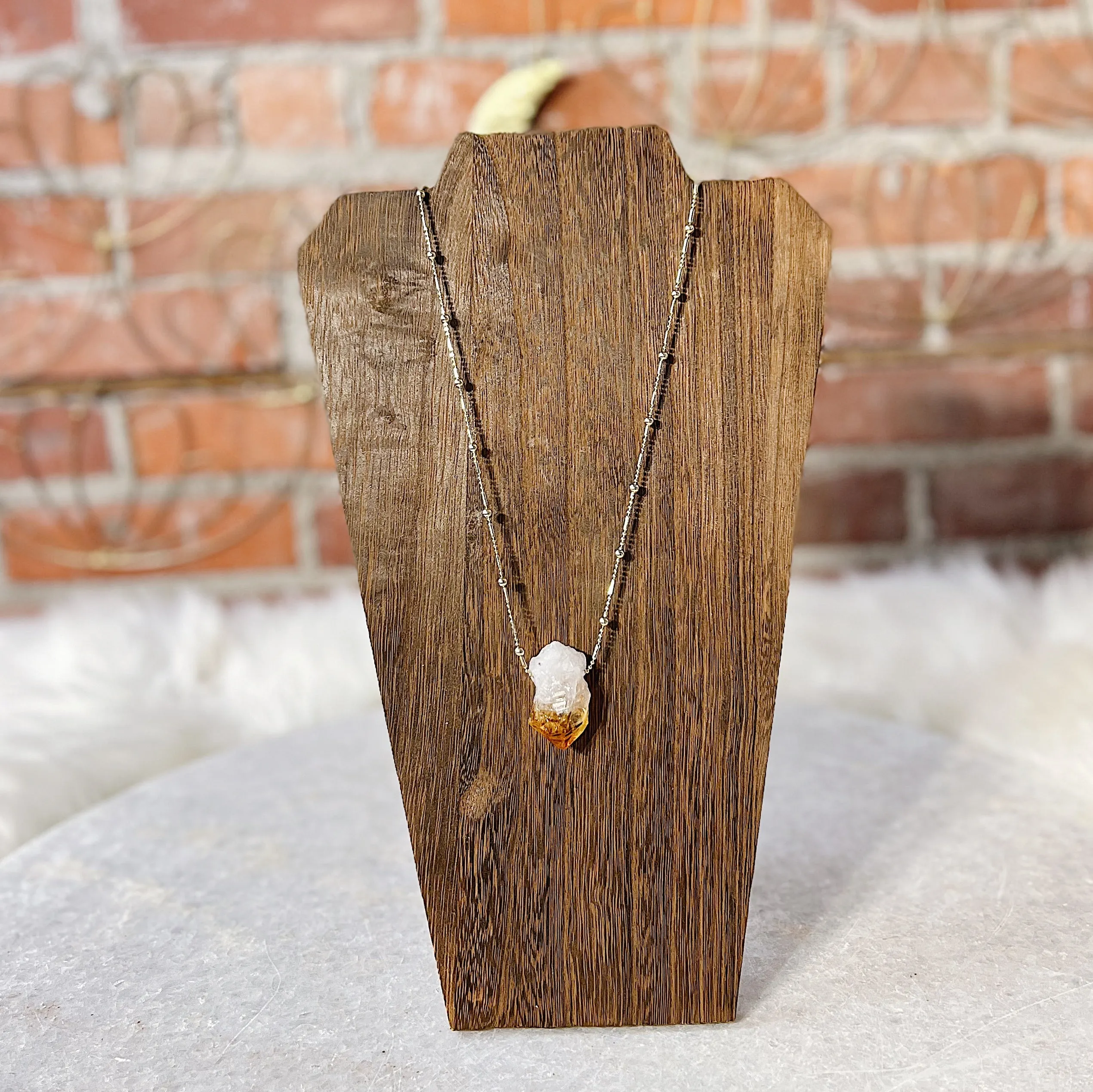 The Emily Raw Crystal Point Necklace