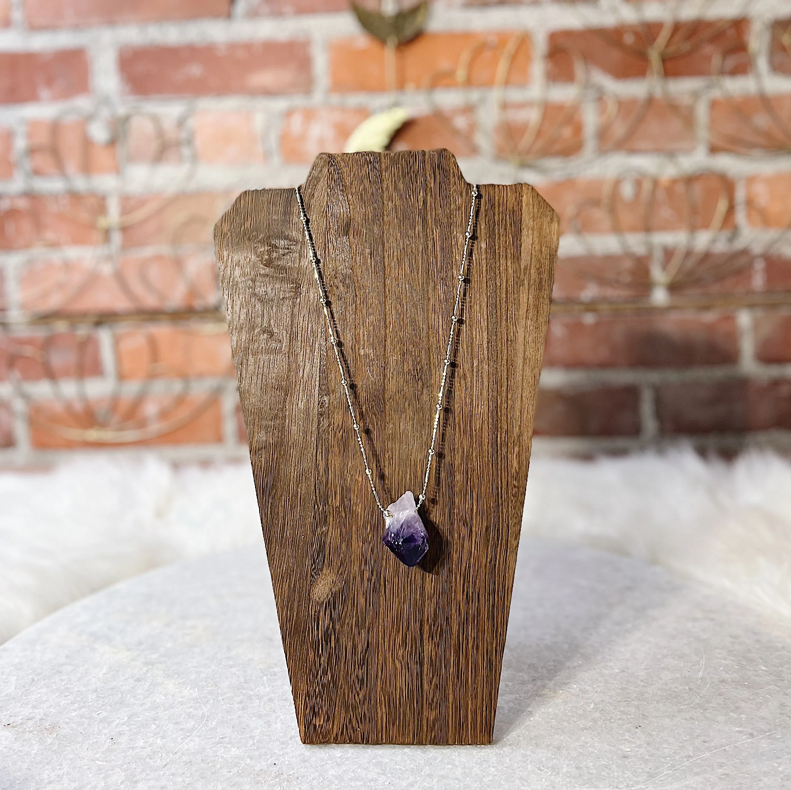 The Emily Raw Crystal Point Necklace