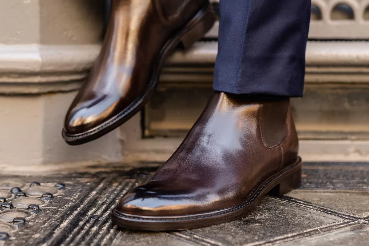 The Gian Carlo Chelsea Boot - Dark Brown Chocolate