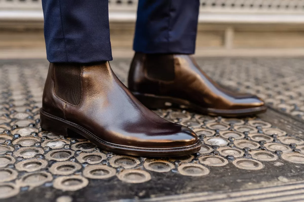 The Gian Carlo Chelsea Boot - Dark Brown Chocolate