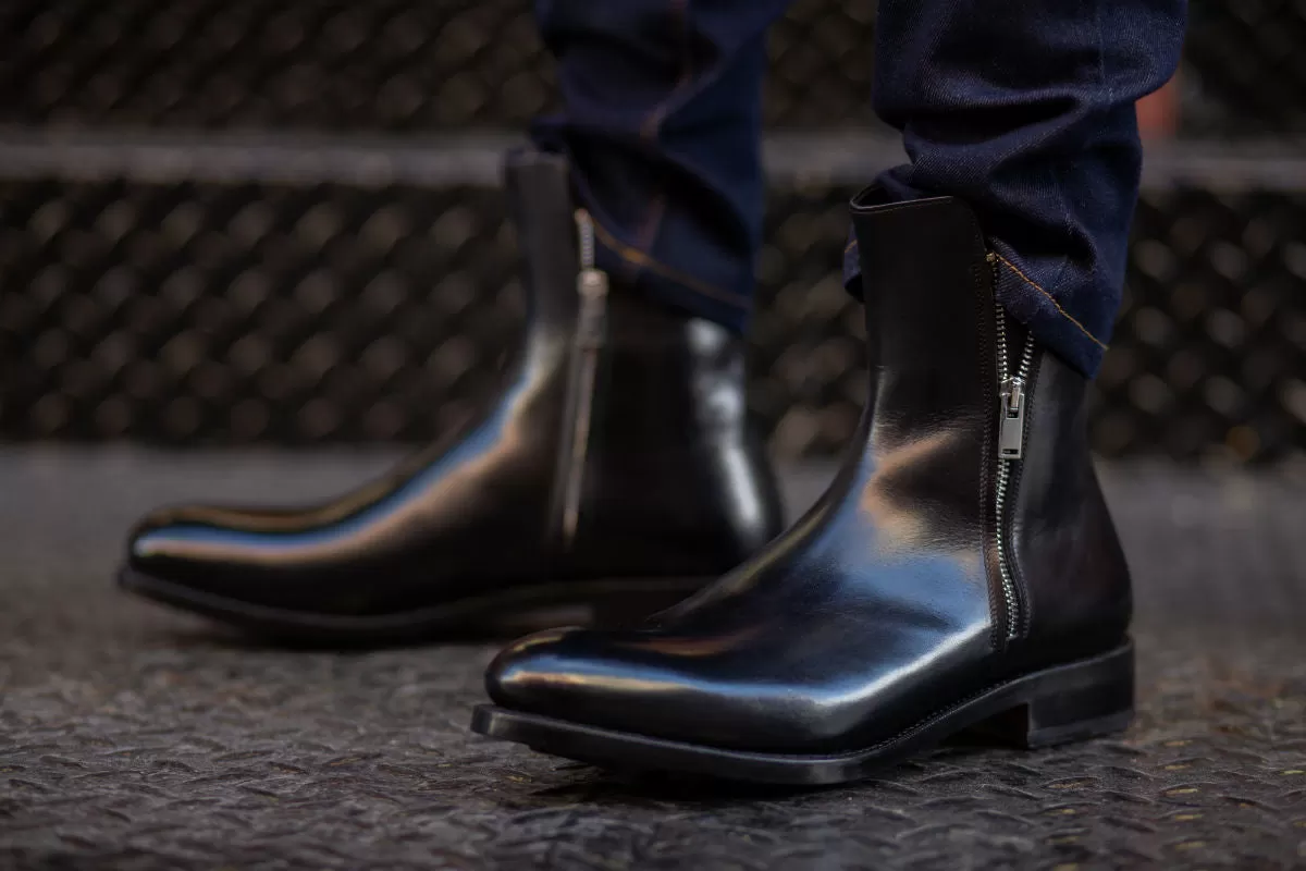 The Harrison Zipped Boot - Nero