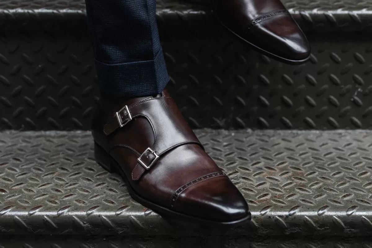 The Heston Double Monk Strap Boot - Chocolate