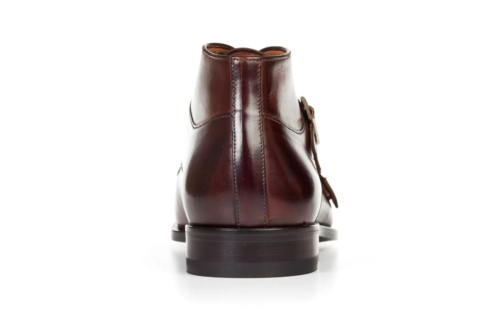 The Heston Double Monk Strap Boot - Chocolate