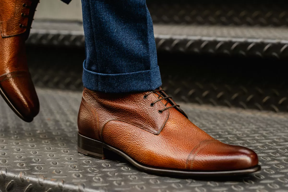 The Jackman Cap-Toe Boot - Havana Brown