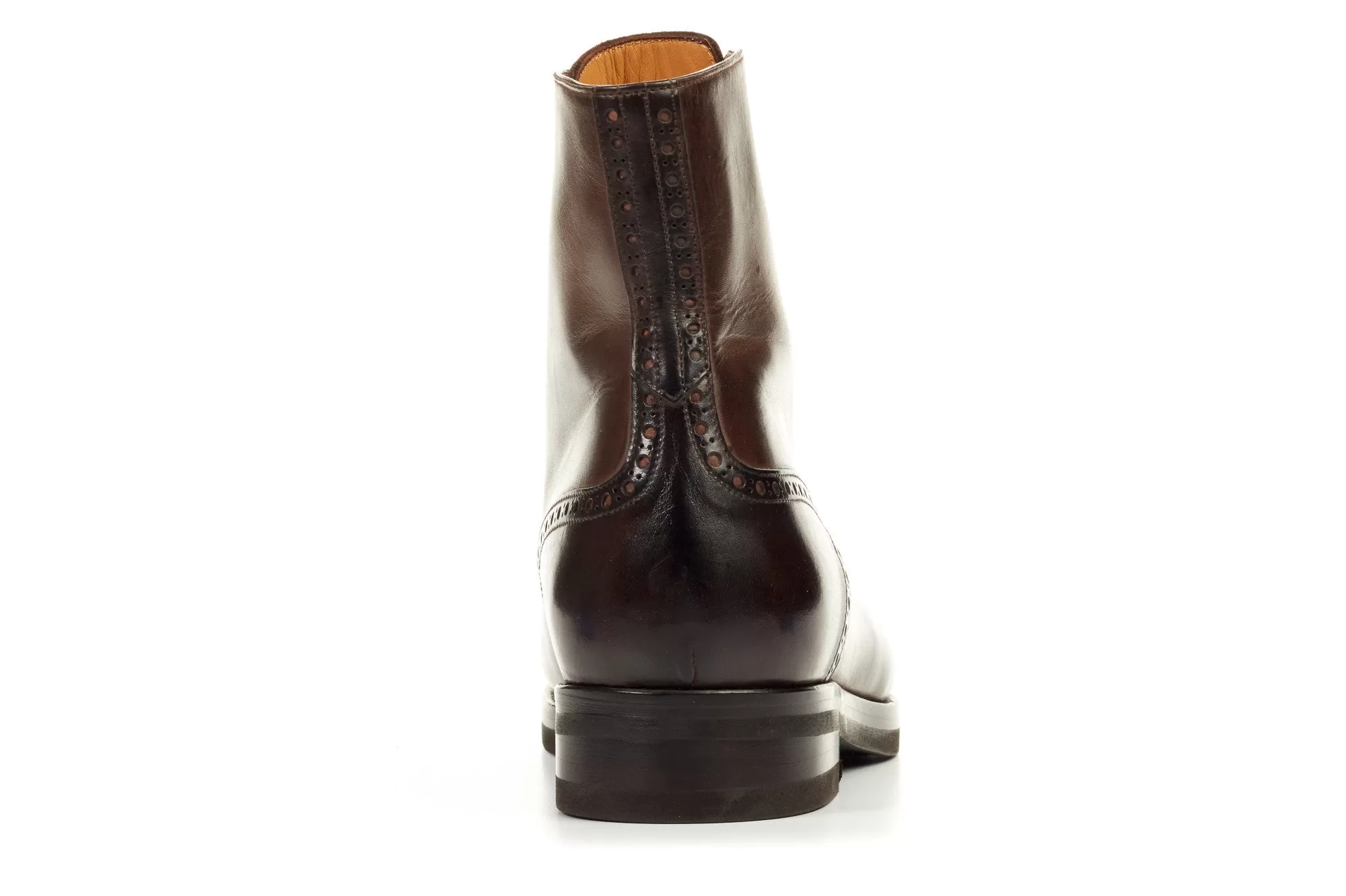 The Presley Lace-Up Boot - Chocolate - Rubber Sole