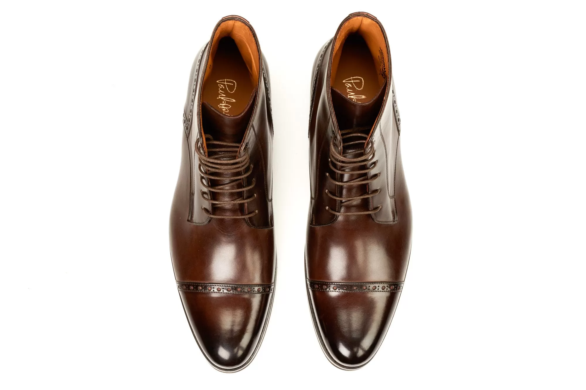 The Presley Lace-Up Boot - Chocolate - Rubber Sole