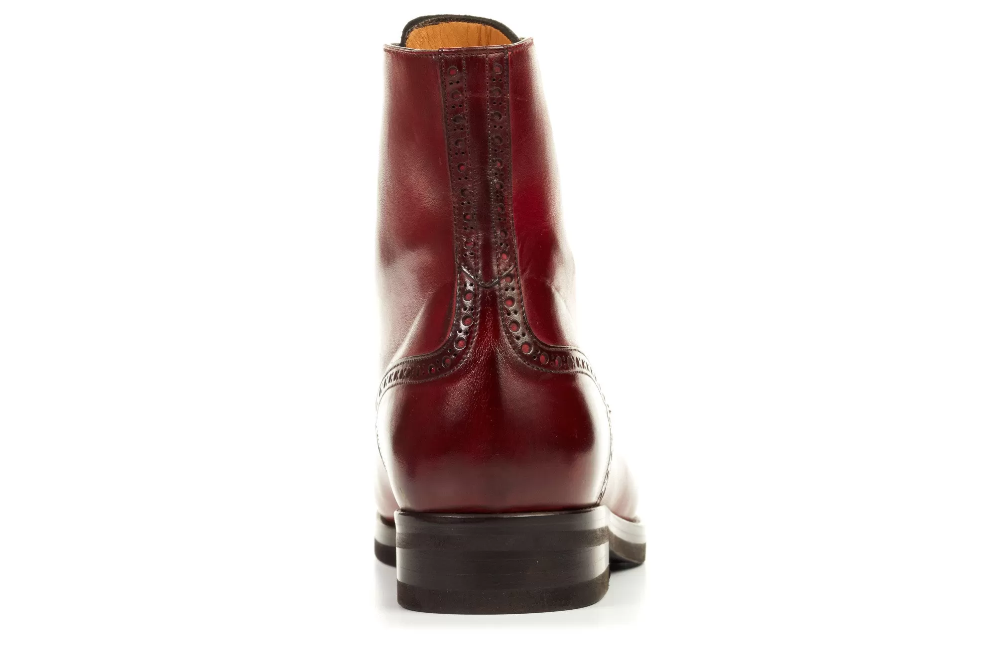 The Presley Lace-Up Boot - Oxblood - Rubber Sole