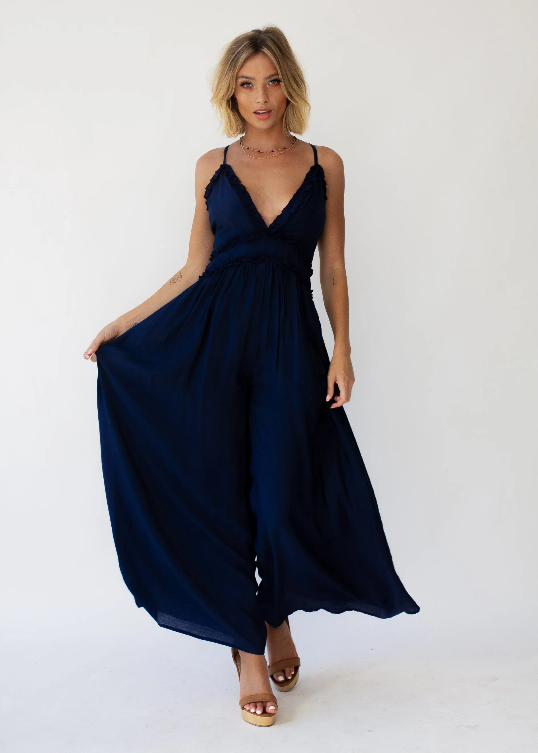 To The Point Pantsuit - Navy