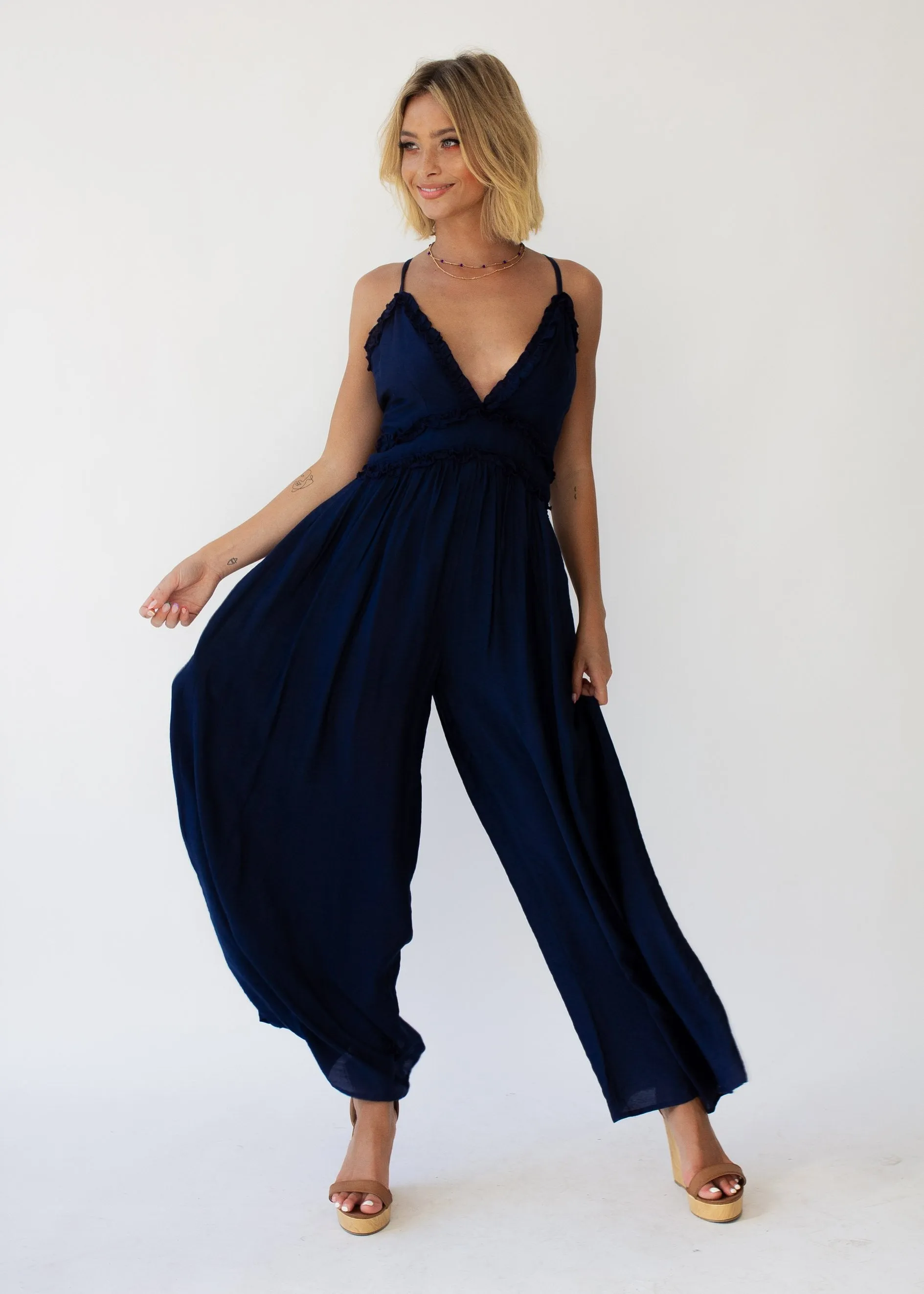 To The Point Pantsuit - Navy