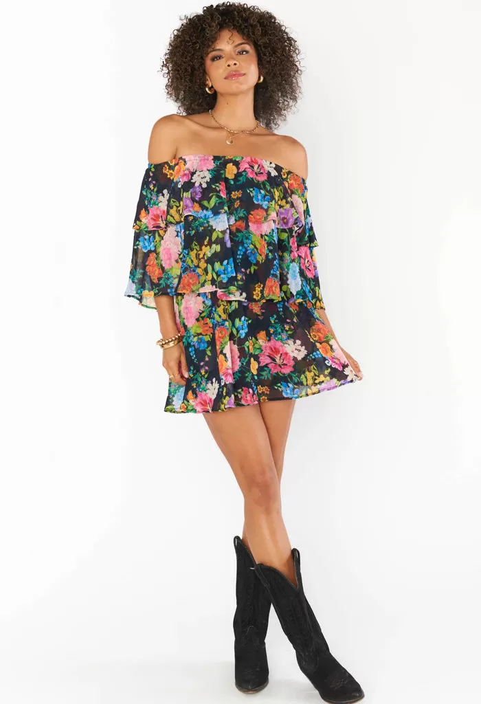 Triple Decker Romper-Midnight Botanical Floral