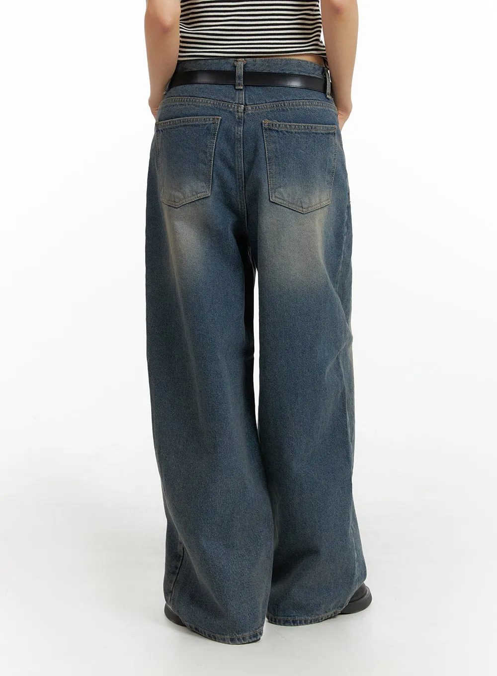 Vintage Washed Baggy Jeans IM414