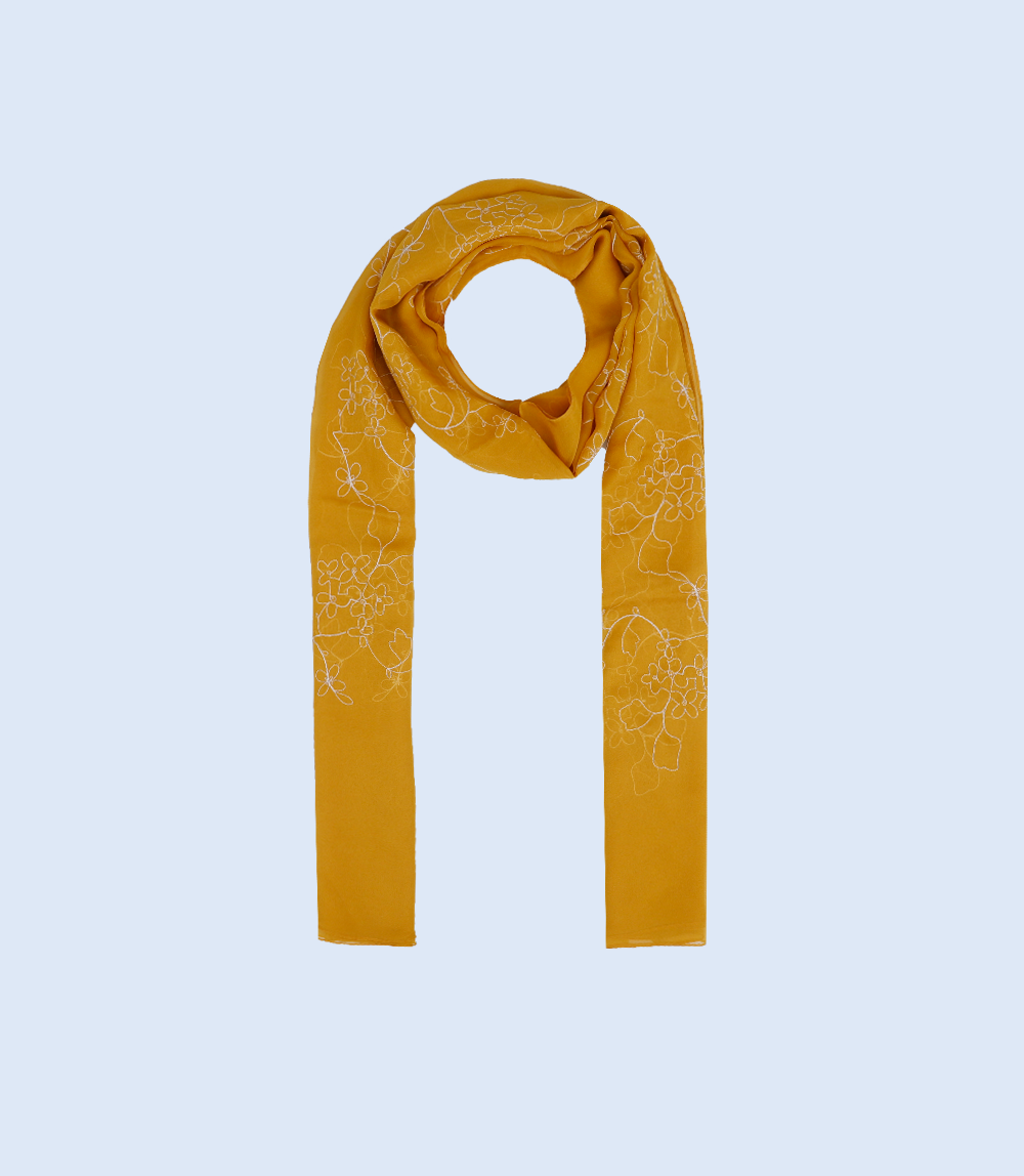 WA0838-MUSTARD-Scarf For Women