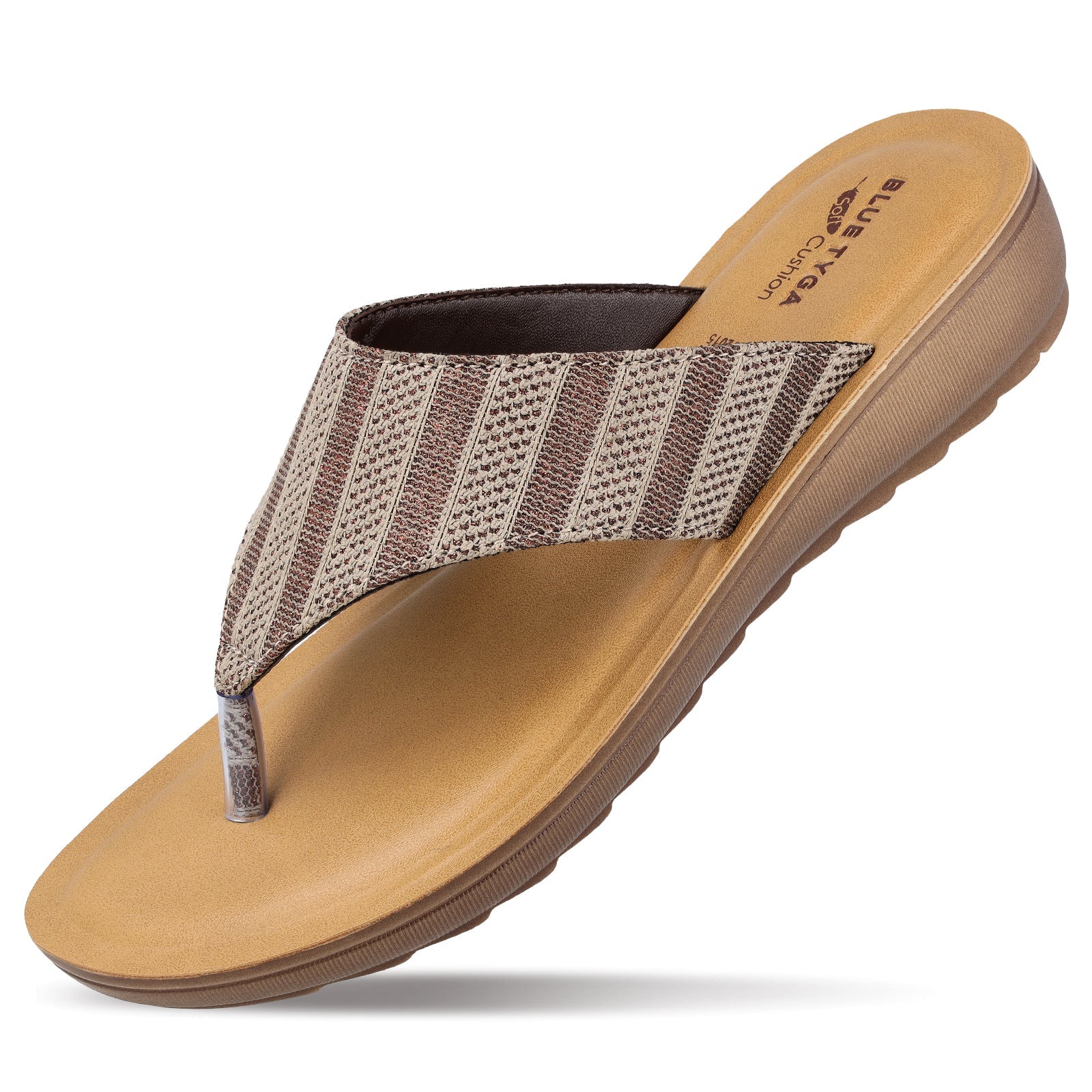 Walkaroo Womens Solid Thong Sandals  - BT2015 S Tan