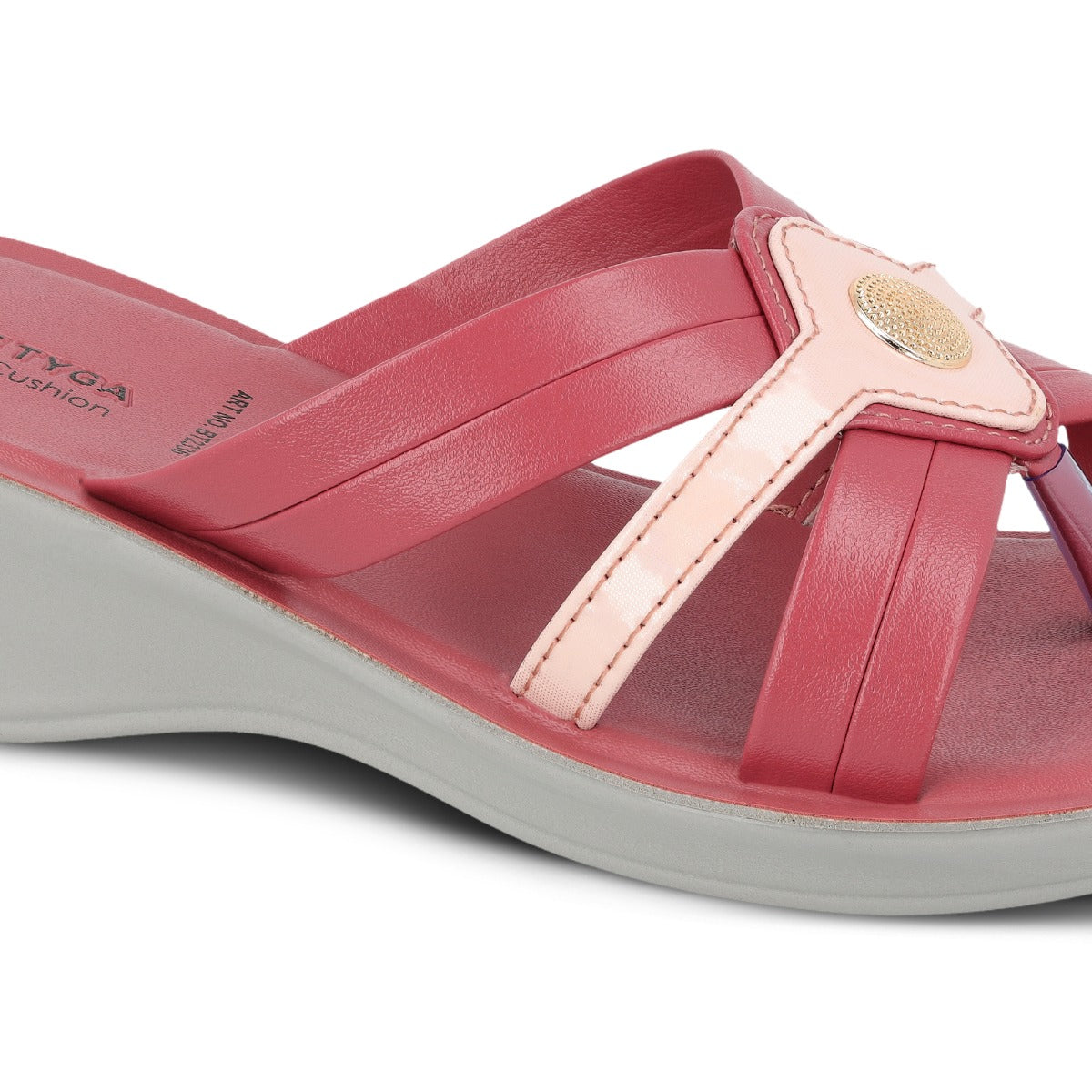 Walkaroo Womens Solid Thong Sandals  - BT2336 Peach