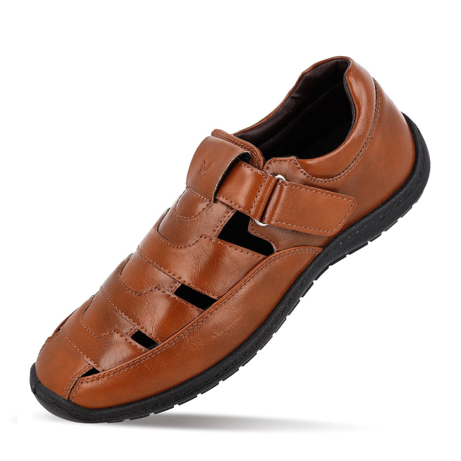 Walkaroo Xgo Gents Solid Roman Sandals  - WF6259 Tan