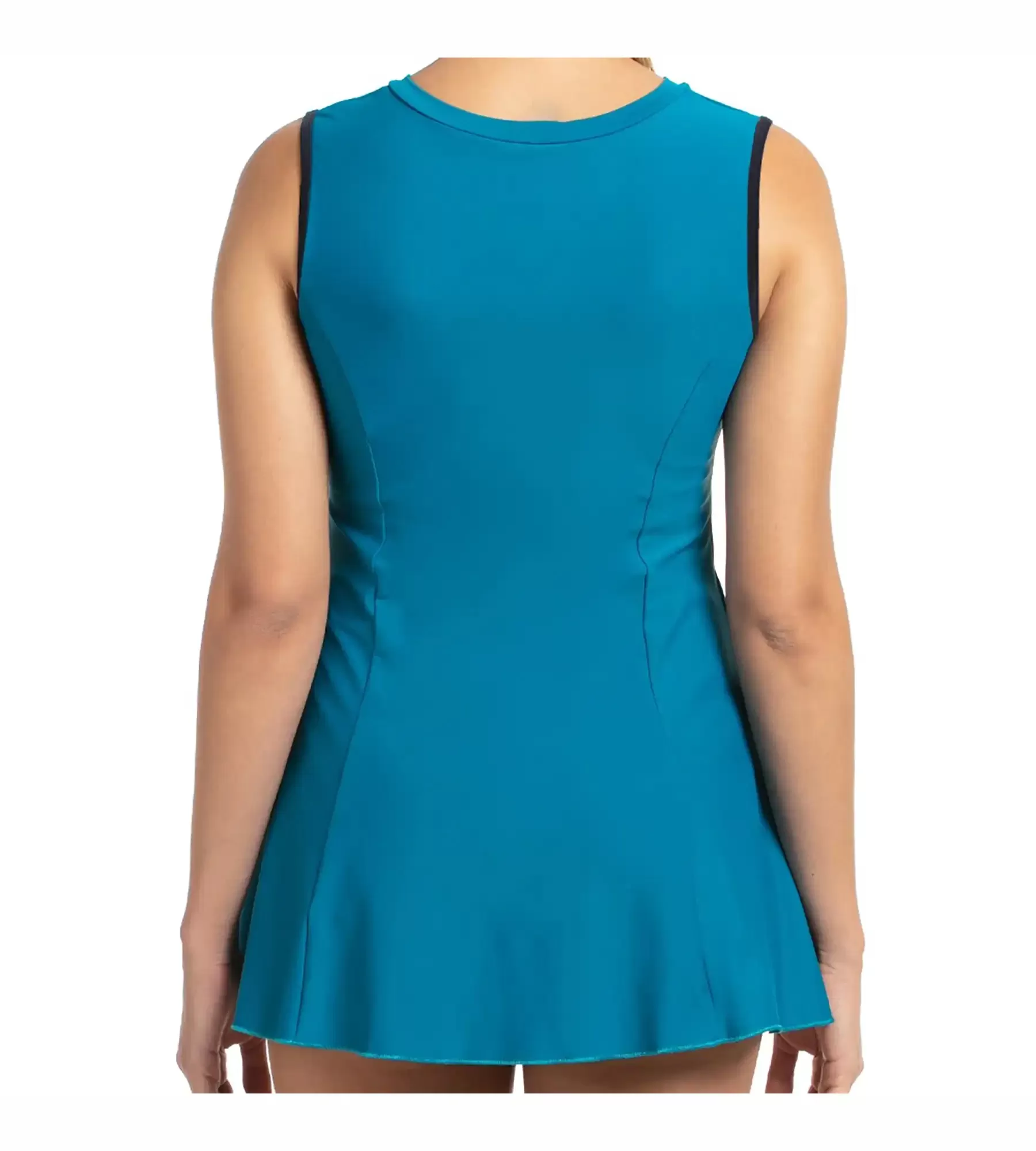 Women's Endurance Closedback Swimdress With Boyleg - Nordic Teal & True Navy