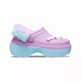 X AESPA STOMP LINED CLOG 'ICE BLUE'