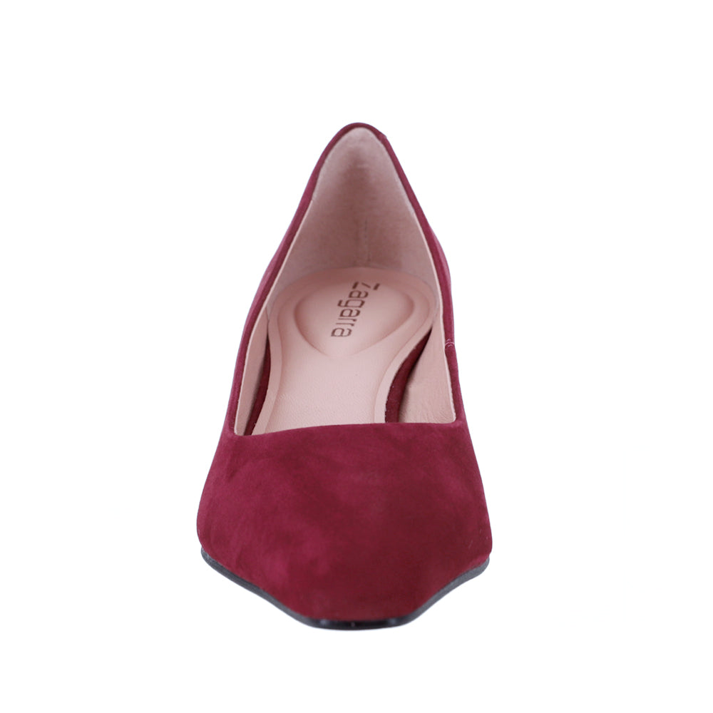 ZAGARRA - REMIN - BURGANDY SDE/CROC HEEL