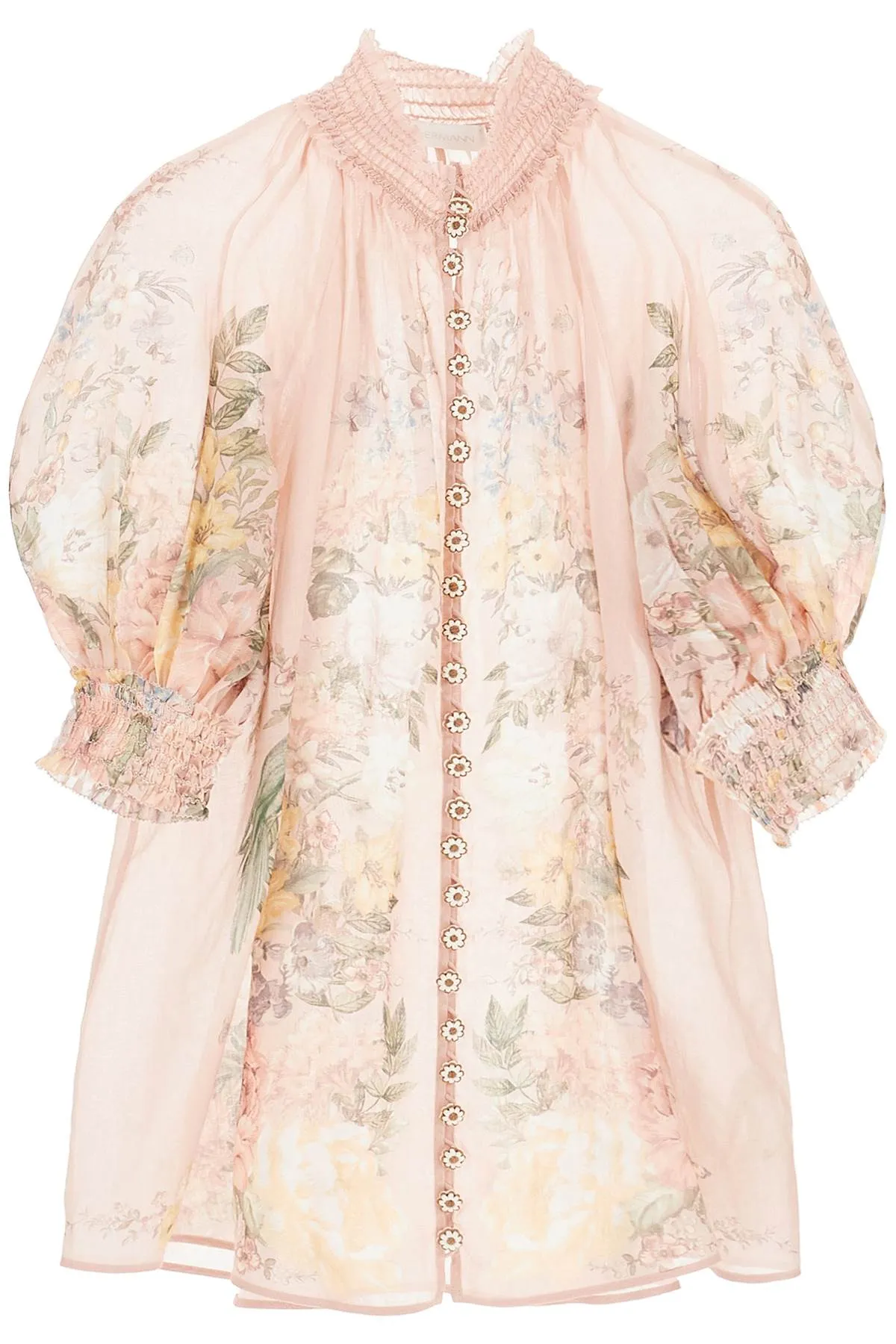 Zimmermann             Waverly Short Sleeved Floral   Pink