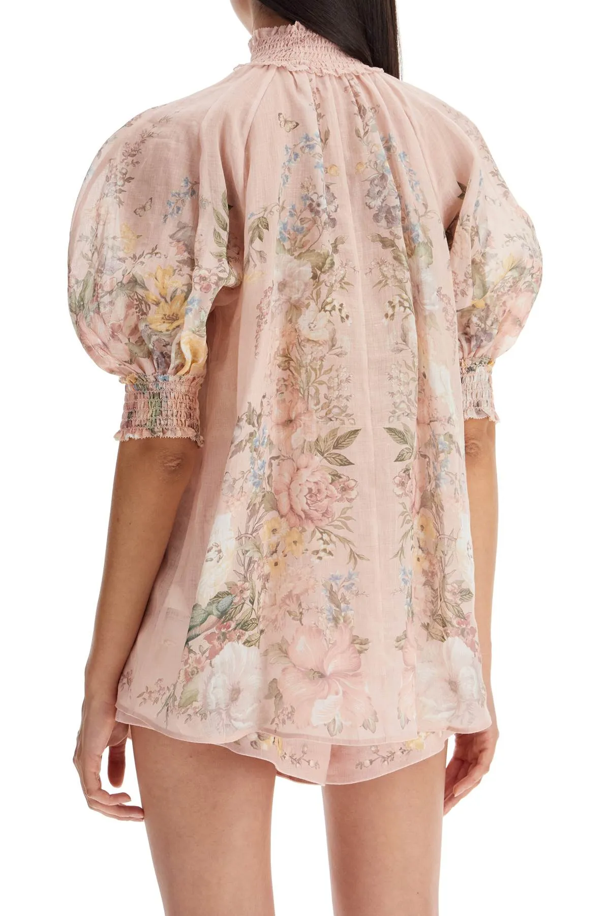 Zimmermann             Waverly Short Sleeved Floral   Pink