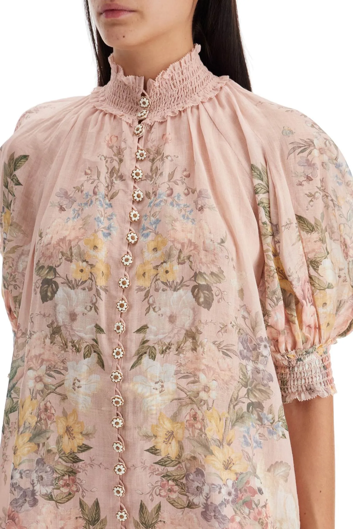 Zimmermann             Waverly Short Sleeved Floral   Pink